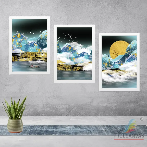 White__Abstract_Hd_Print_Painting_Set_Of_3_With_Frame_|_For_Home,_Living_Room_Gallery_&_Office,_White,_Size_-_13.50_X_19.50_Inch,_Sf085