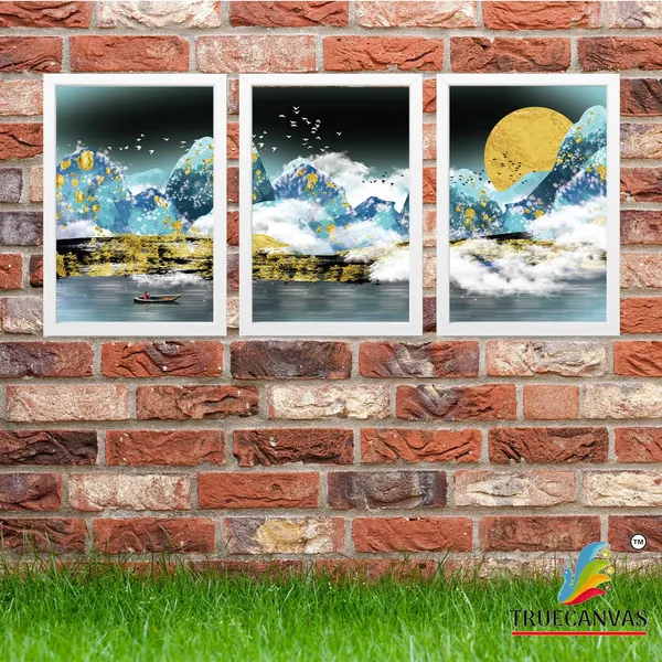 White__Abstract_Hd_Print_Painting_Set_Of_3_With_Frame_|_For_Home,_Living_Room_Gallery_&_Office,_White,_Size_-_13.50_X_19.50_Inch,_Sf085