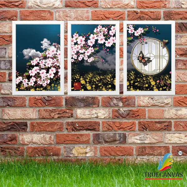 White__Abstract_Hd_Print_Painting_Set_Of_3_With_Frame_|_For_Home,_Living_Room_Gallery_&_Office,_White,_Size_-_13.50_X_19.50_Inch,_Sf090