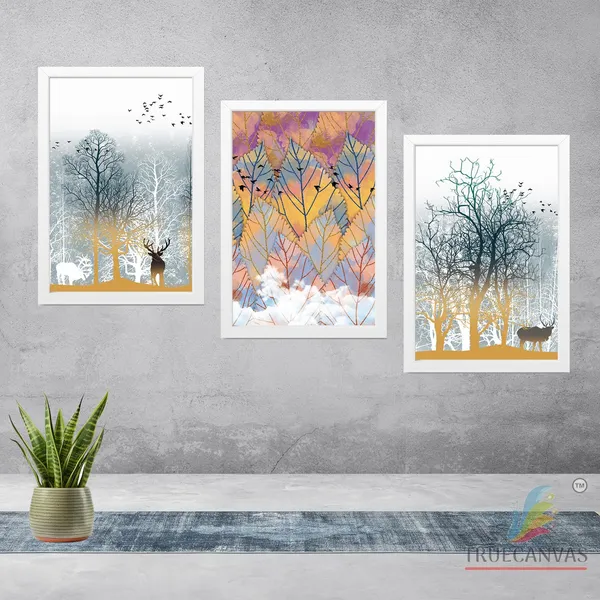 White__Abstract_Hd_Print_Painting_Set_Of_3_With_Frame_|_For_Home,_Living_Room_Gallery_&_Office,_White,_Size_-_13.50_X_19.50_Inch,_Sf092