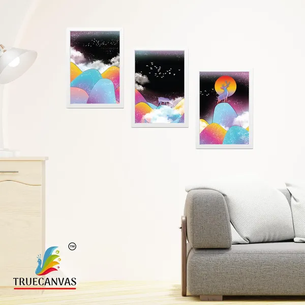 White__Abstract_Hd_Print_Painting_Set_Of_3_With_Frame_|_For_Home,_Living_Room_Gallery_&_Office,_White,_Size_-_13.50_X_19.50_Inch,_Sf093
