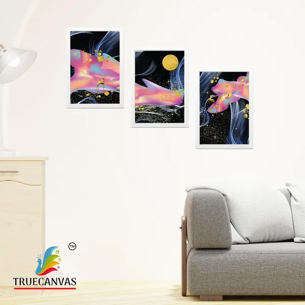White__Abstract_Hd_Print_Painting_Set_Of_3_With_Frame_|_For_Home,_Living_Room_Gallery_&_Office,_White,_Size_-_13.50_X_19.50_Inch,_Sf095
