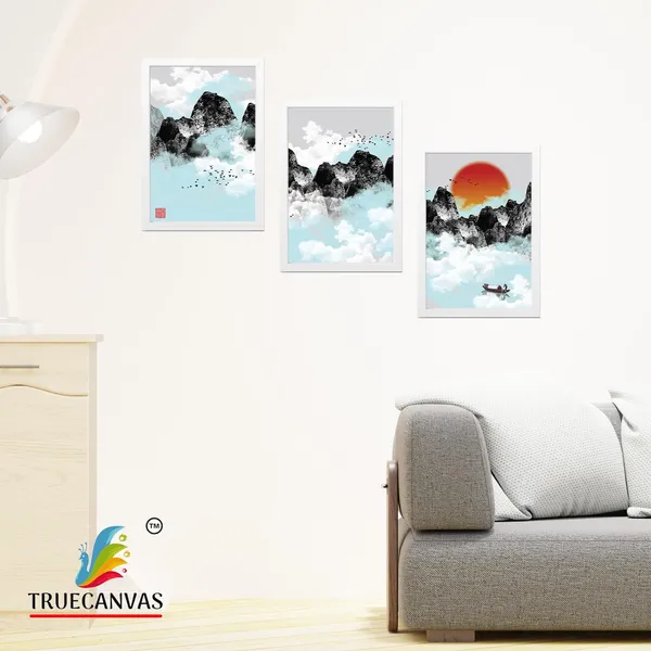 White__Abstract_Hd_Print_Painting_Set_Of_3_With_Frame_|_For_Home,_Living_Room_Gallery_&_Office,_White,_Size_-_13.50_X_19.50_Inch,_Sf096