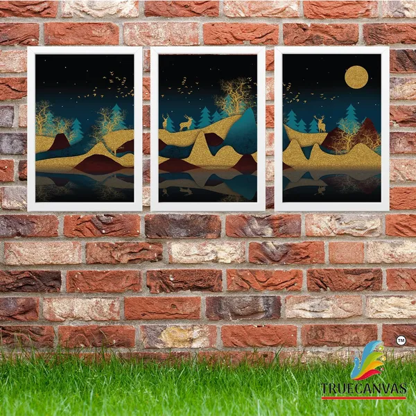 White__Abstract_Hd_Print_Painting_Set_Of_3_With_Frame_|_For_Home,_Living_Room_Gallery_&_Office,_White,_Size_-_13.50_X_19.50_Inch,_Sf097
