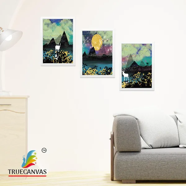 White__Abstract_Hd_Print_Painting_Set_Of_3_With_Frame_|_For_Home,_Living_Room_Gallery_&_Office,_White,_Size_-_13.50_X_19.50_Inch,_Sf102