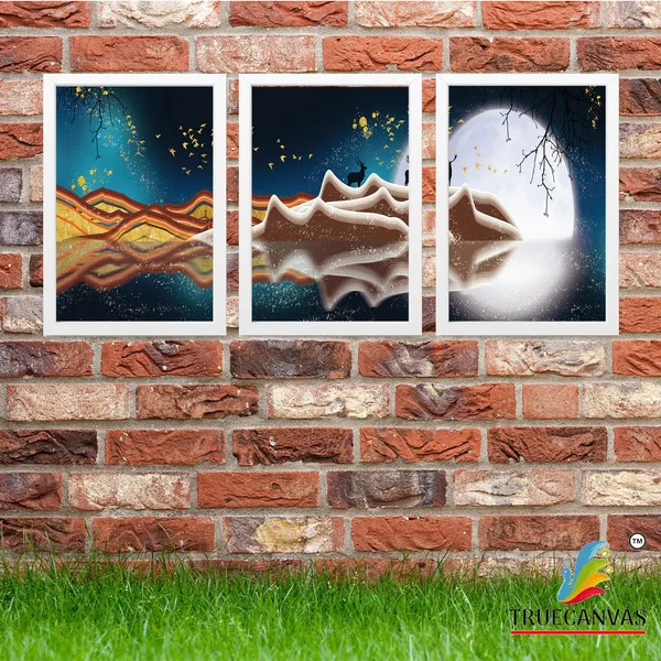 White__Abstract_Hd_Print_Painting_Set_Of_3_With_Frame_|_For_Home,_Living_Room_Gallery_&_Office,_White,_Size_-_13.50_X_19.50_Inch,_Sf104