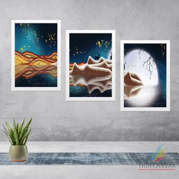 White__Abstract_Hd_Print_Painting_Set_Of_3_With_Frame_|_For_Home,_Living_Room_Gallery_&_Office,_White,_Size_-_13.50_X_19.50_Inch,_Sf104