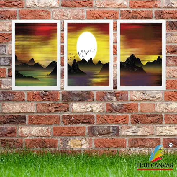 White__Abstract_Hd_Print_Painting_Set_Of_3_With_Frame_|_For_Home,_Living_Room_Gallery_&_Office,_White,_Size_-_13.50_X_19.50_Inch,_Sf105