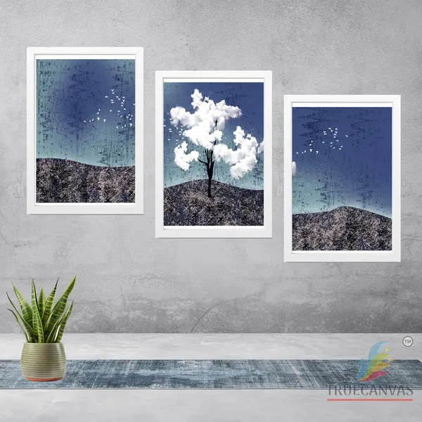 White__Abstract_Hd_Print_Painting_Set_Of_3_With_Frame_|_For_Home,_Living_Room_Gallery_&_Office,_White,_Size_-_13.50_X_19.50_Inch,_Sf106