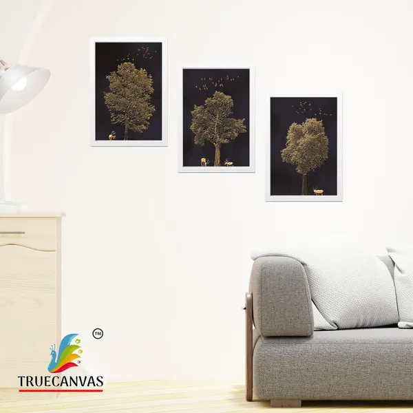 White__Abstract_Hd_Print_Painting_Set_Of_3_With_Frame_|_For_Home,_Living_Room_Gallery_&_Office,_White,_Size_-_13.50_X_19.50_Inch,_Sf109