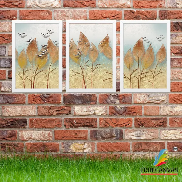 White__Abstract_Hd_Print_Painting_Set_Of_3_With_Frame_|_For_Home,_Living_Room_Gallery_&_Office,_White,_Size_-_13.50_X_19.50_Inch,_Sf110