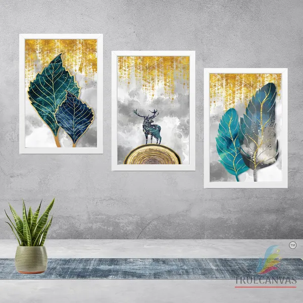 White__Abstract_Hd_Print_Painting_Set_Of_3_With_Frame_|_For_Home,_Living_Room_Gallery_&_Office,_White,_Size_-_13.50_X_19.50_Inch,_Sf117