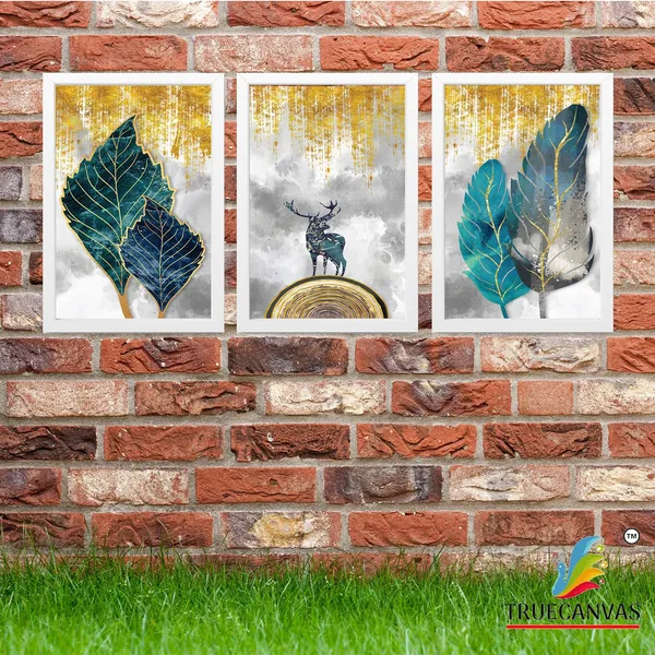 White__Abstract_Hd_Print_Painting_Set_Of_3_With_Frame_|_For_Home,_Living_Room_Gallery_&_Office,_White,_Size_-_13.50_X_19.50_Inch,_Sf117