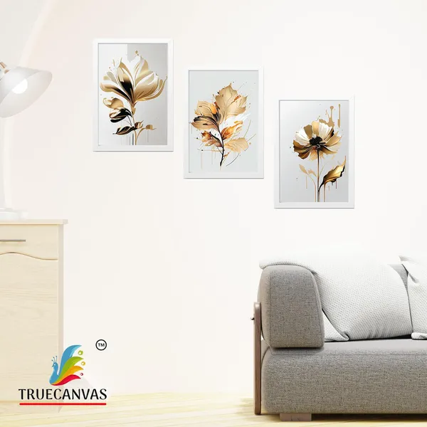 White__Abstract_Hd_Print_Painting_Set_Of_3_With_Frame_|_For_Home,_Living_Room_Gallery_&_Office,_White,_Size_-_13.50_X_19.50_Inch,_Sf119