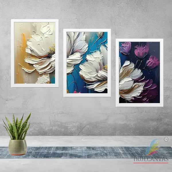 White__Abstract_Hd_Print_Painting_Set_Of_3_With_Frame_|_For_Home,_Living_Room_Gallery_&_Office,_White,_Size_-_13.50_X_19.50_Inch,_Sf120