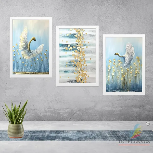 White__Abstract_Hd_Print_Painting_Set_Of_3_With_Frame_|_For_Home,_Living_Room_Gallery_&_Office,_White,_Size_-_13.50_X_19.50_Inch,_Sf122