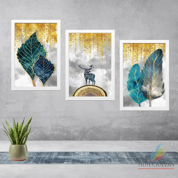 White__Abstract_Hd_Print_Painting_Set_Of_3_With_Frame_|_For_Home,_Living_Room_Gallery_&_Office,_White,_Size_-_13.50_X_19.50_Inch,_Sf124