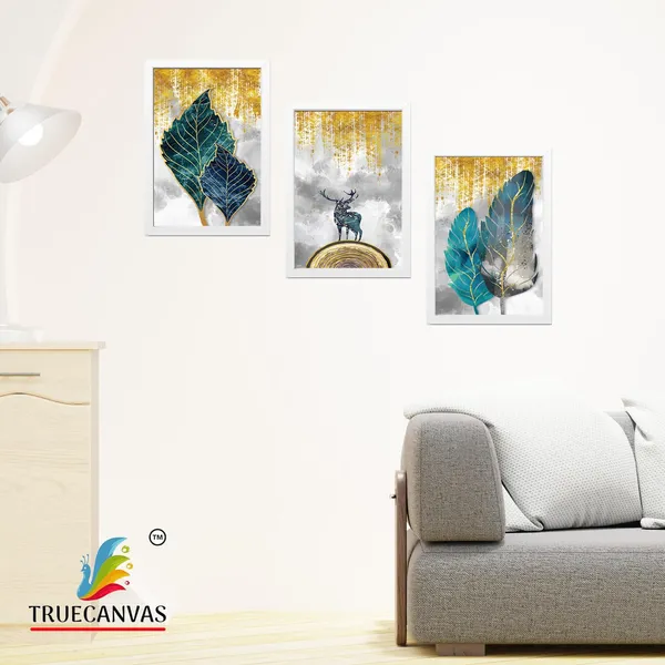 White__Abstract_Hd_Print_Painting_Set_Of_3_With_Frame_|_For_Home,_Living_Room_Gallery_&_Office,_White,_Size_-_13.50_X_19.50_Inch,_Sf124