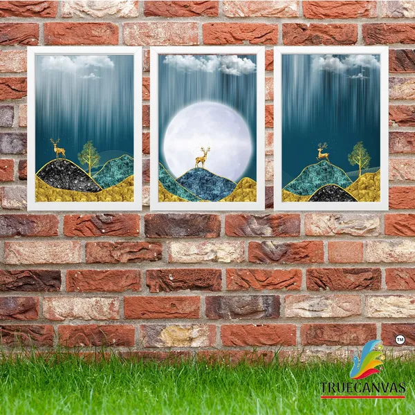 White__Abstract_Hd_Print_Painting_Set_Of_3_With_Frame_|_For_Home,_Living_Room_Gallery_&_Office,_White,_Size_-_13.50_X_19.50_Inch,_Sf126