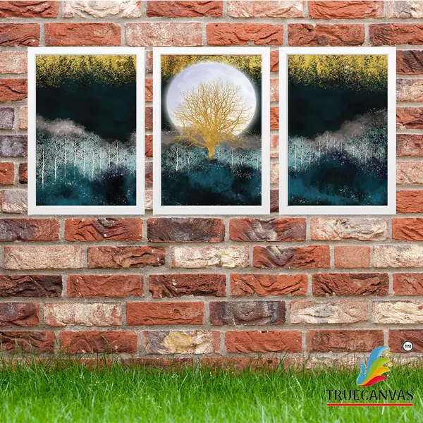 White__Abstract_Hd_Print_Painting_Set_Of_3_With_Frame_|_For_Home,_Living_Room_Gallery_&_Office,_White,_Size_-_13.50_X_19.50_Inch,_Sf128