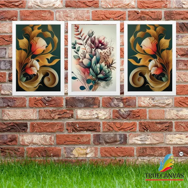 White__Abstract_Hd_Print_Painting_Set_Of_3_With_Frame_|_For_Home,_Living_Room_Gallery_&_Office,_White,_Size_-_13.50_X_19.50_Inch,_Sf136