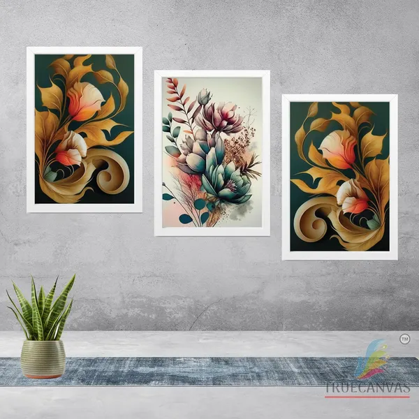 White__Abstract_Hd_Print_Painting_Set_Of_3_With_Frame_|_For_Home,_Living_Room_Gallery_&_Office,_White,_Size_-_13.50_X_19.50_Inch,_Sf136