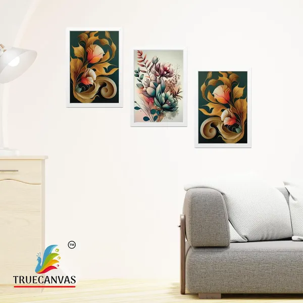 White__Abstract_Hd_Print_Painting_Set_Of_3_With_Frame_|_For_Home,_Living_Room_Gallery_&_Office,_White,_Size_-_13.50_X_19.50_Inch,_Sf136