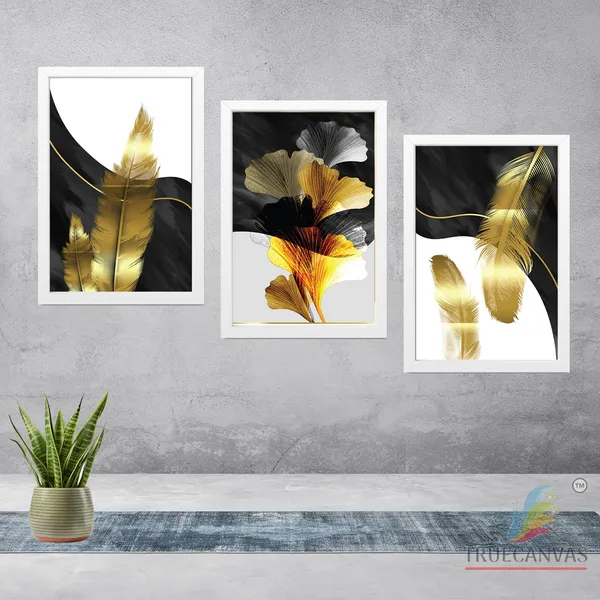 White__Abstract_Hd_Print_Painting_Set_Of_3_With_Frame_|_For_Home,_Living_Room_Gallery_&_Office,_White,_Size_-_13.50_X_19.50_Inch,_Sf154