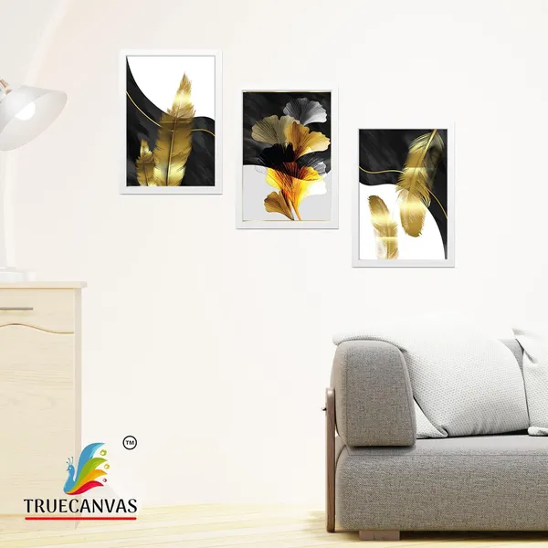 White__Abstract_Hd_Print_Painting_Set_Of_3_With_Frame_|_For_Home,_Living_Room_Gallery_&_Office,_White,_Size_-_13.50_X_19.50_Inch,_Sf154