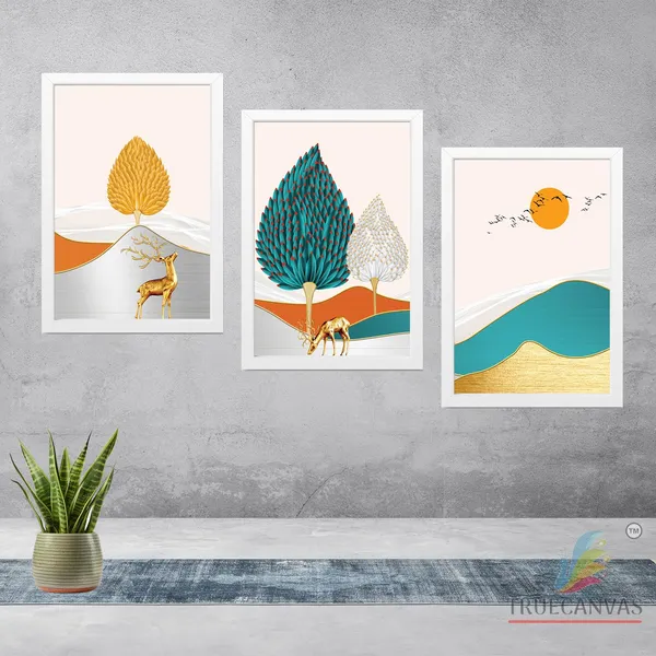 White__Abstract_Hd_Print_Painting_Set_Of_3_With_Frame_|_For_Home,_Living_Room_Gallery_&_Office,_White,_Size_-_13.50_X_19.50_Inch,_Sf157