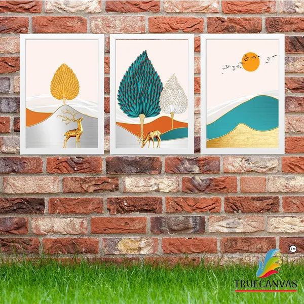 White__Abstract_Hd_Print_Painting_Set_Of_3_With_Frame_|_For_Home,_Living_Room_Gallery_&_Office,_White,_Size_-_13.50_X_19.50_Inch,_Sf157