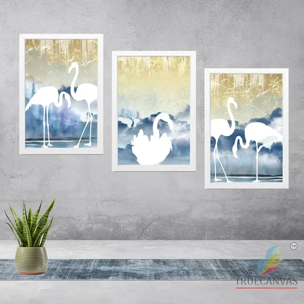 White__Abstract_Hd_Print_Painting_Set_Of_3_With_Frame_|_For_Home,_Living_Room_Gallery_&_Office,_White,_Size_-_13.50_X_19.50_Inch,_Sf165