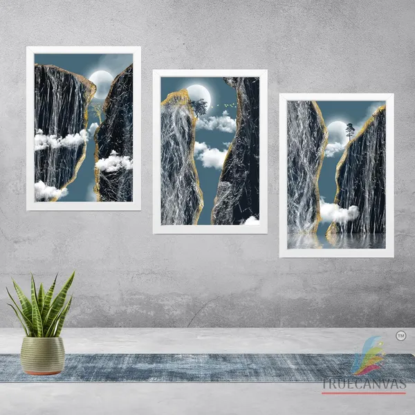 White__Abstract_Hd_Print_Painting_Set_Of_3_With_Frame_|_For_Home,_Living_Room_Gallery_&_Office,_White,_Size_-_13.50_X_19.50_Inch,_Sf169