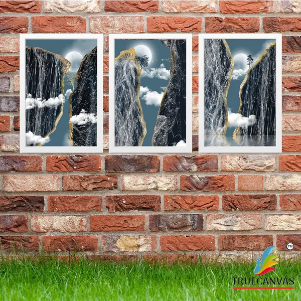 White__Abstract_Hd_Print_Painting_Set_Of_3_With_Frame_|_For_Home,_Living_Room_Gallery_&_Office,_White,_Size_-_13.50_X_19.50_Inch,_Sf169