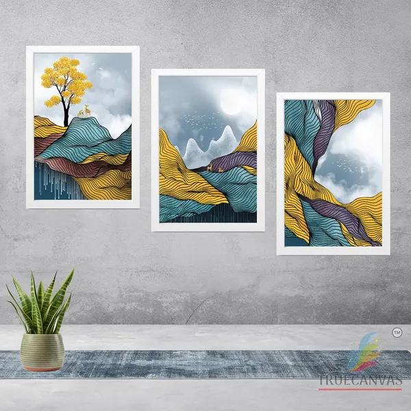 White__Abstract_Hd_Print_Painting_Set_Of_3_With_Frame_|_For_Home,_Living_Room_Gallery_&_Office,_White,_Size_-_13.50_X_19.50_Inch,_Sf170