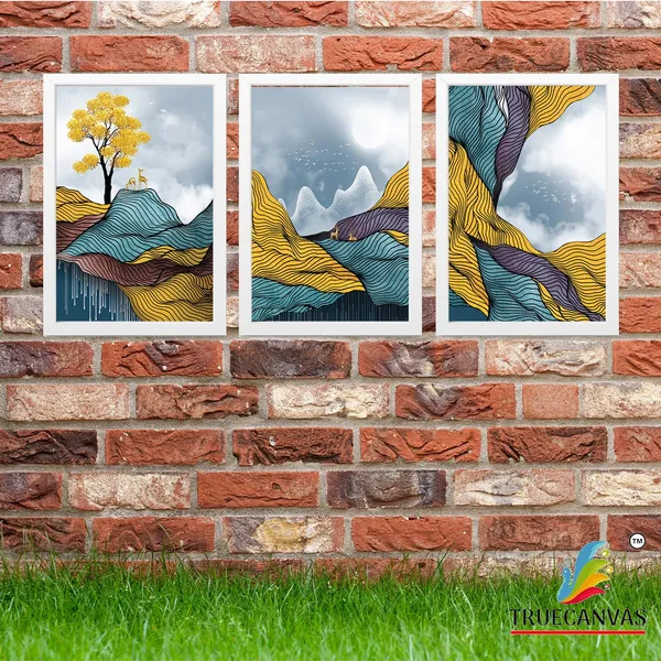 White__Abstract_Hd_Print_Painting_Set_Of_3_With_Frame_|_For_Home,_Living_Room_Gallery_&_Office,_White,_Size_-_13.50_X_19.50_Inch,_Sf170