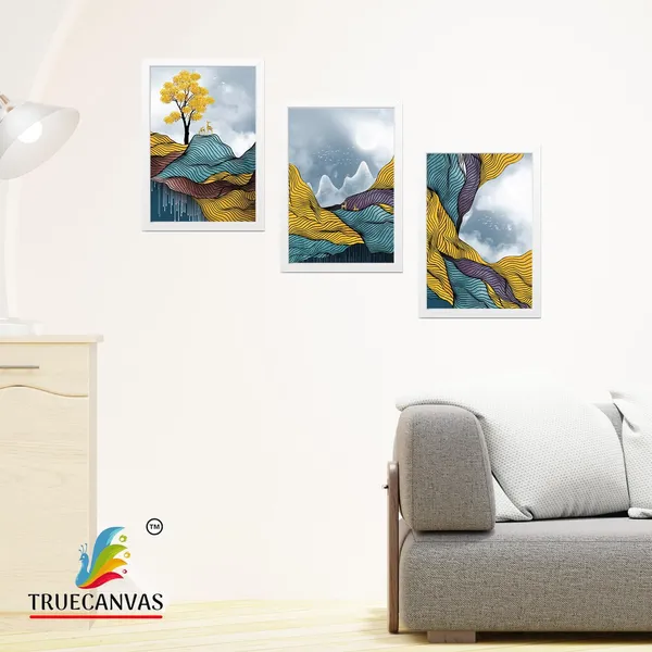 White__Abstract_Hd_Print_Painting_Set_Of_3_With_Frame_|_For_Home,_Living_Room_Gallery_&_Office,_White,_Size_-_13.50_X_19.50_Inch,_Sf170