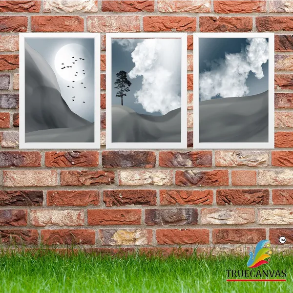 White__Abstract_Hd_Print_Painting_Set_Of_3_With_Frame_|_For_Home,_Living_Room_Gallery_&_Office,_White,_Size_-_13.50_X_19.50_Inch,_Sf171
