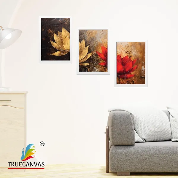 White__Abstract_Hd_Print_Painting_Set_Of_3_With_Frame_|_For_Home,_Living_Room_Gallery_&_Office,_White,_Size_-_13.50_X_19.50_Inch,_Sf205