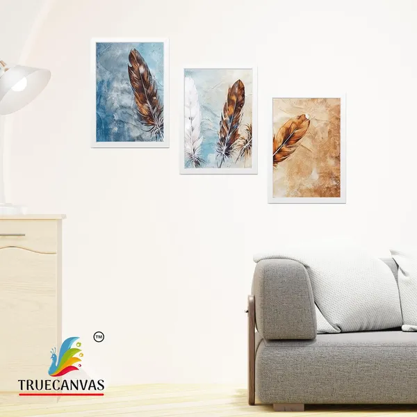 White__Abstract_Hd_Print_Painting_Set_Of_3_With_Frame_|_For_Home,_Living_Room_Gallery_&_Office,_White,_Size_-_13.50_X_19.50_Inch,_Sf206