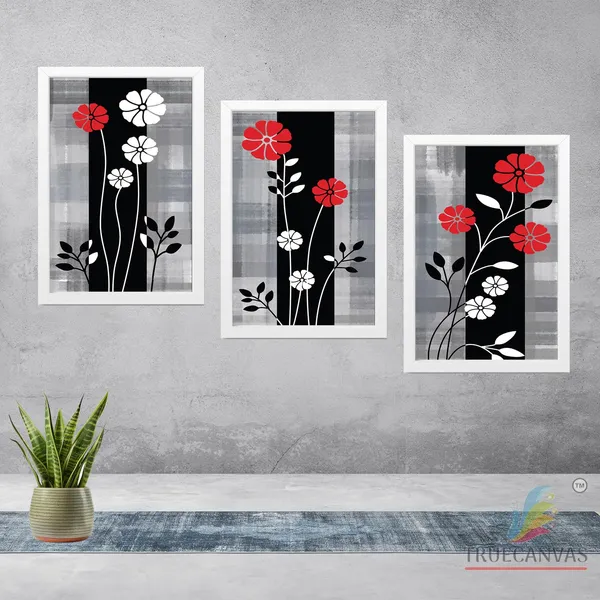White__Abstract_Hd_Print_Painting_Set_Of_3_With_Frame_|_For_Home,_Living_Room_Gallery_&_Office,_White,_Size_-_13.50_X_19.50_Inch,_Sf219
