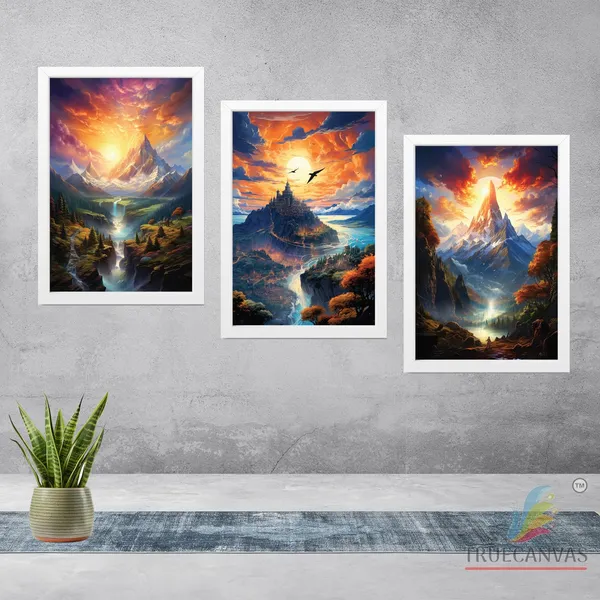 White__Abstract_Hd_Print_Painting_Set_Of_3_With_Frame_|_For_Home,_Living_Room_Gallery_&_Office,_White,_Size_-_13.50_X_19.50_Inch,_Sf220