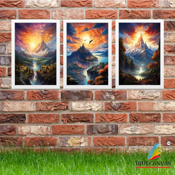 White__Abstract_Hd_Print_Painting_Set_Of_3_With_Frame_|_For_Home,_Living_Room_Gallery_&_Office,_White,_Size_-_13.50_X_19.50_Inch,_Sf220