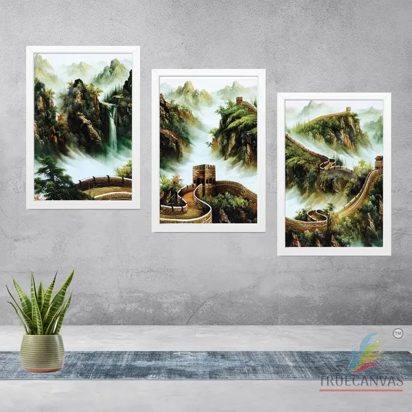 White__Abstract_Hd_Print_Painting_Set_Of_3_With_Frame_|_For_Home,_Living_Room_Gallery_&_Office,_White,_Size_-_13.50_X_19.50_Inch,_Sf241