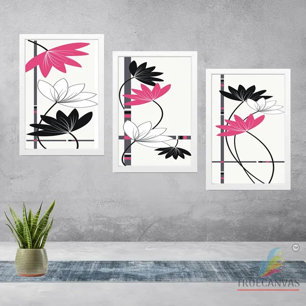 White__Abstract_Hd_Print_Painting_Set_Of_3_With_Frame_|_For_Home,_Living_Room_Gallery_&_Office,_White,_Size_-_13.50_X_19.50_Inch,_Sf246