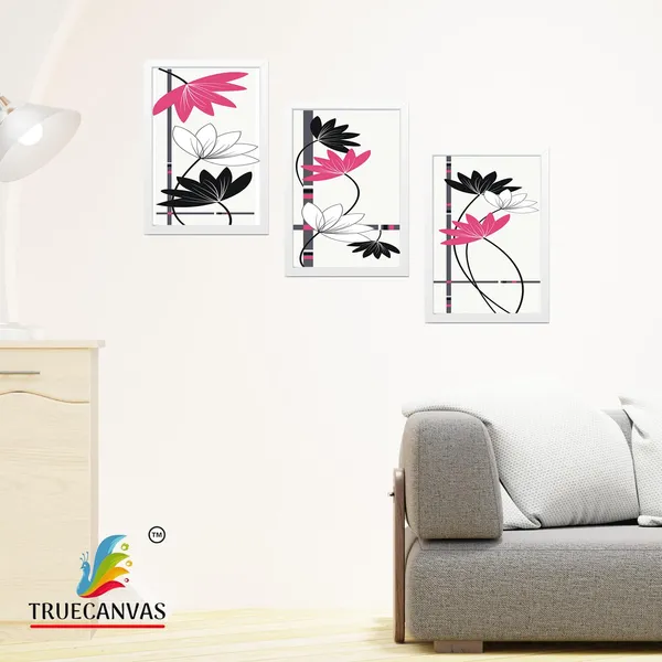 White__Abstract_Hd_Print_Painting_Set_Of_3_With_Frame_|_For_Home,_Living_Room_Gallery_&_Office,_White,_Size_-_13.50_X_19.50_Inch,_Sf246