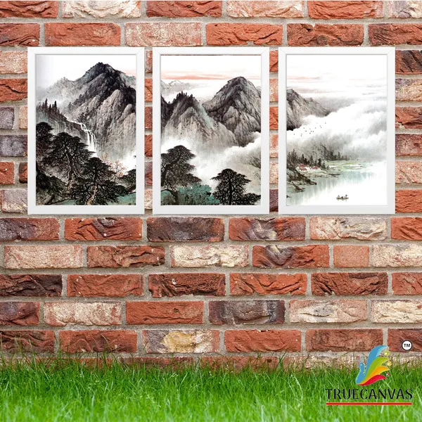 White__Abstract_Hd_Print_Painting_Set_Of_3_With_Frame_|_For_Home,_Living_Room_Gallery_&_Office,_White,_Size_-_13.50_X_19.50_Inch,_Sf248