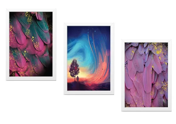 White__Abstract_Hd_Print_Painting_Set_Of_3_With_Frame_|_For_Home,_Living_Room_Gallery_&_Office,_White_Frame,_Size_-_13.50_X_19.50_Inch,_Sf256