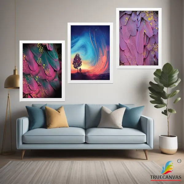 White__Abstract_Hd_Print_Painting_Set_Of_3_With_Frame_|_For_Home,_Living_Room_Gallery_&_Office,_White_Frame,_Size_-_13.50_X_19.50_Inch,_Sf256