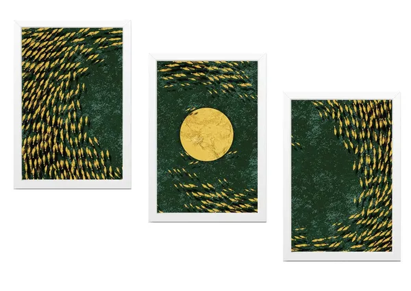 White__Abstract_Hd_Print_Painting_Set_Of_3_With_Frame_|_For_Home,_Living_Room_Gallery_&_Office,_White_Frame,_Size_-_13.50_X_19.50_Inch,_Sf258